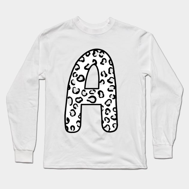 cheetah print “A” (alpha) Long Sleeve T-Shirt by cnaukam